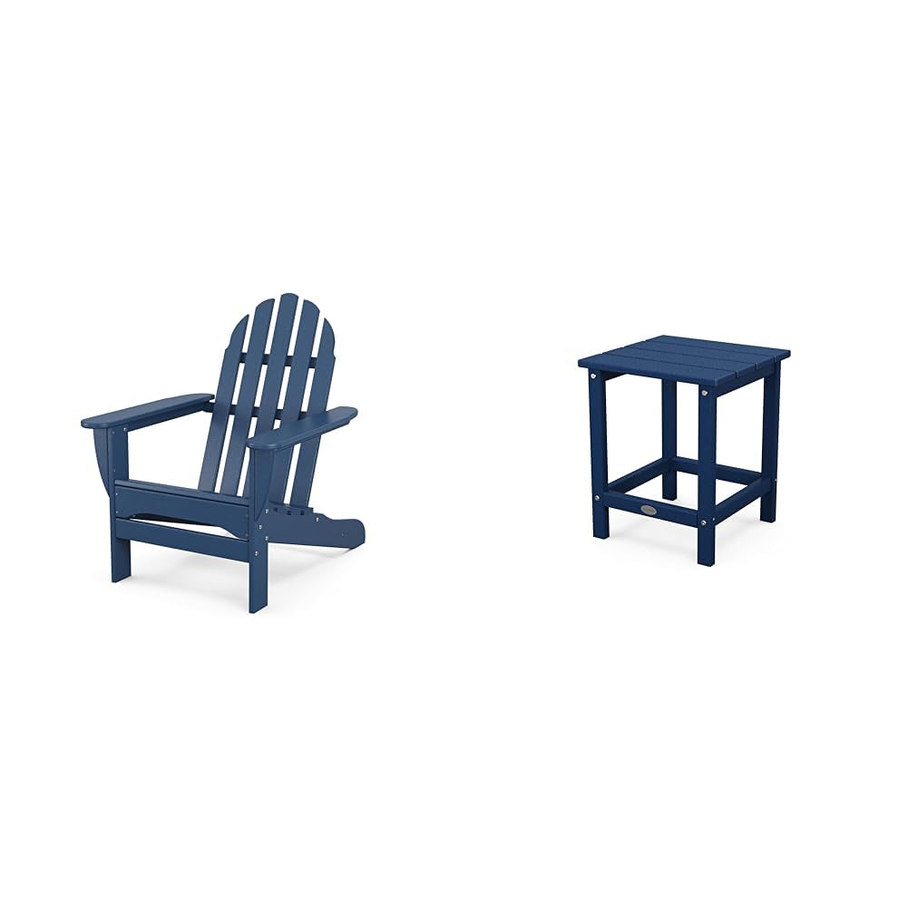 Navy Adirondack Chair & Side Table Bundle A883