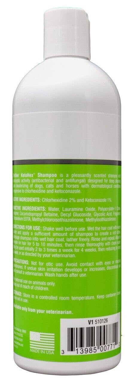 16 oz Anti Bacterial Cat & Dog Flea And Tick Shampoo M3022