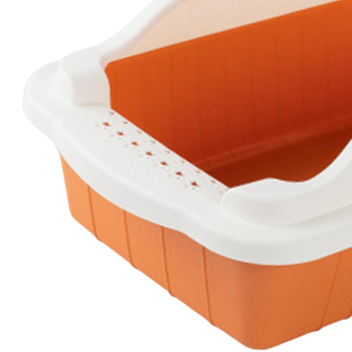 Orange Cat Litter Box with Sifting Spoon Y76840