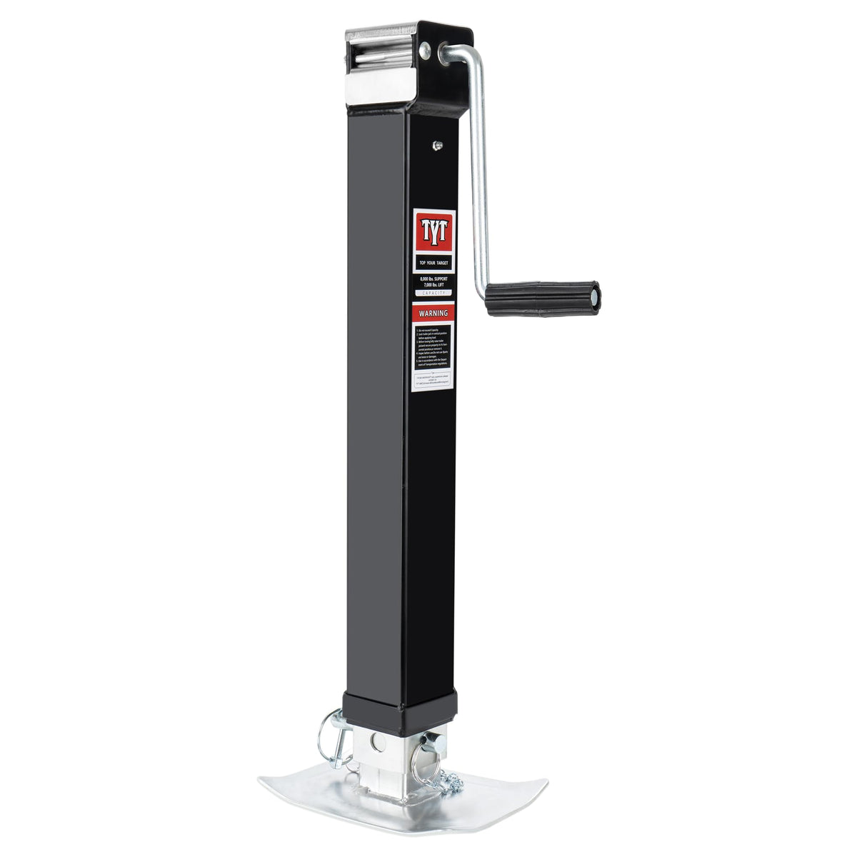 8000lbs 15 Inches Lift Square Trailer Jack with Drop Leg V1492