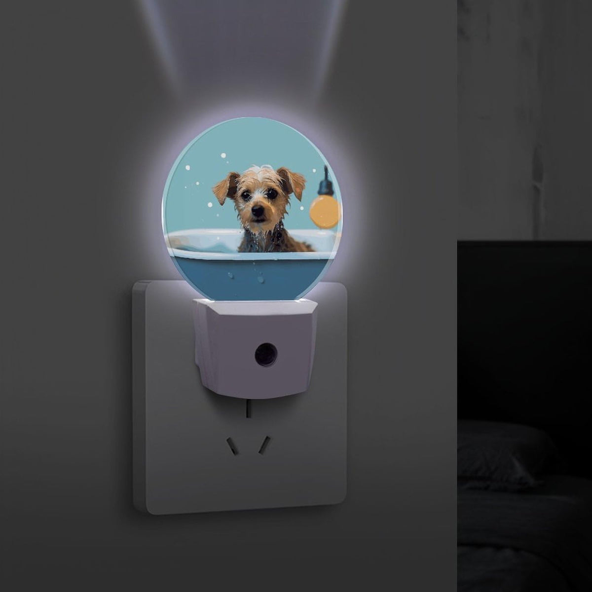 Dog in Bathtub Night Light Smart Sensor Z74011