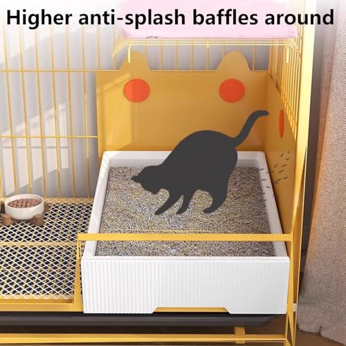 Heavy Duty Cat Cage Playpen Metal Cattery with Brake Casters R26795