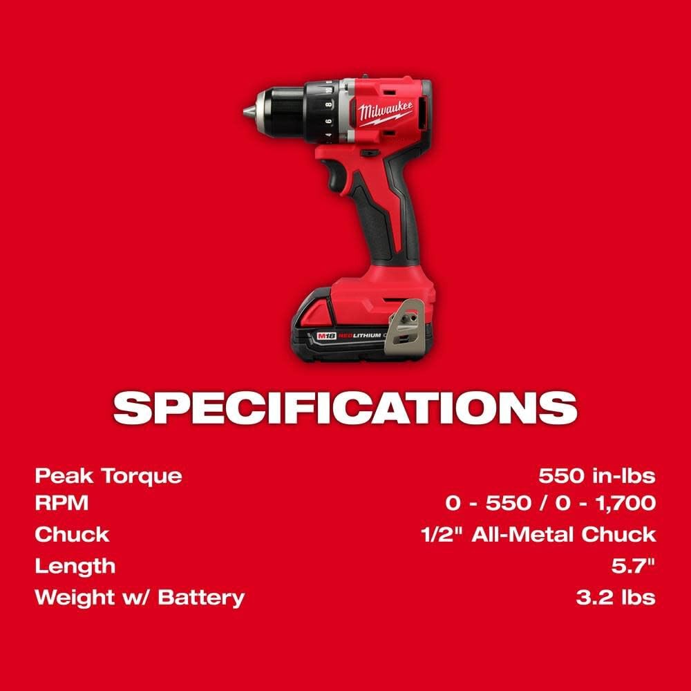 M18 Compact Brushless 1/2 Inch Drill/Driver Kit G6129
