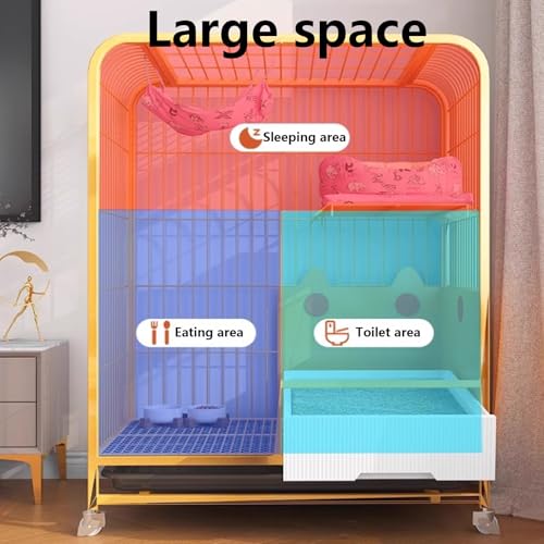 Heavy Duty Cat Cage Playpen Metal Cattery with Brake Casters R26795
