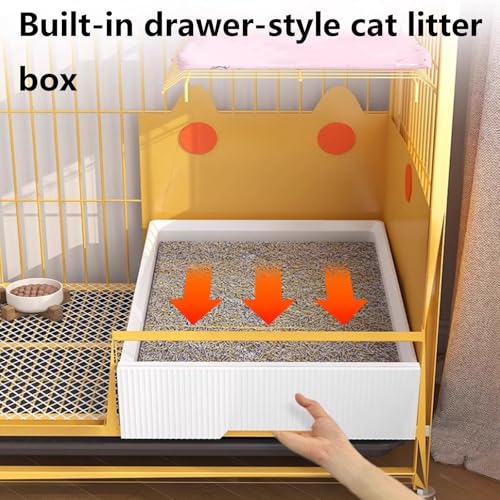 Heavy Duty Cat Cage Playpen Metal Cattery with Brake Casters R26795