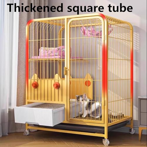 Heavy Duty Cat Cage Playpen Metal Cattery with Brake Casters R26795