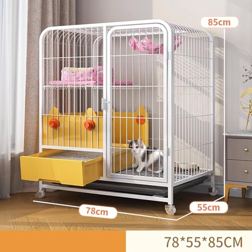 Heavy Duty Cat Cage Playpen Metal Cattery with Brake Casters R26795