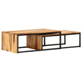 2 pcs Square Wood Nesting Tables K76816