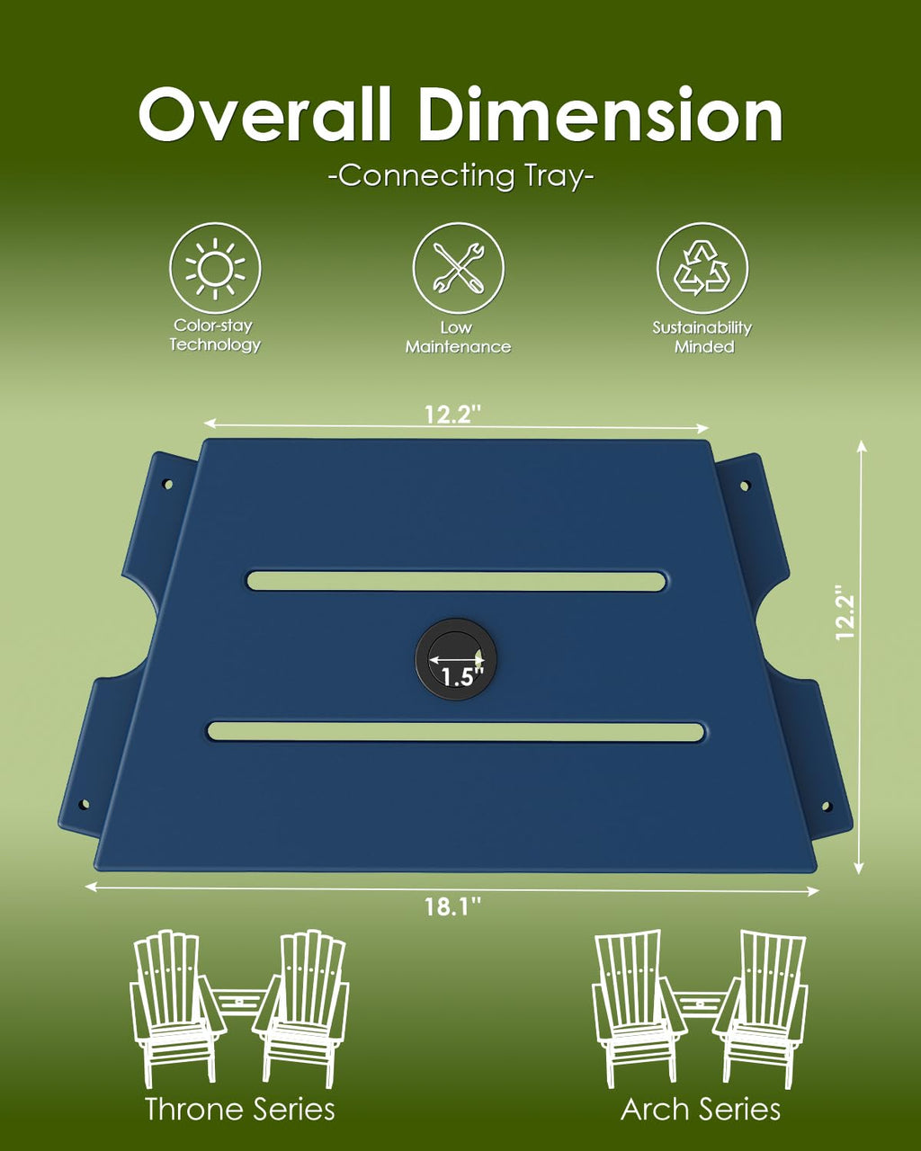 HDPE Plastic Table with Umbrella Hole J58550