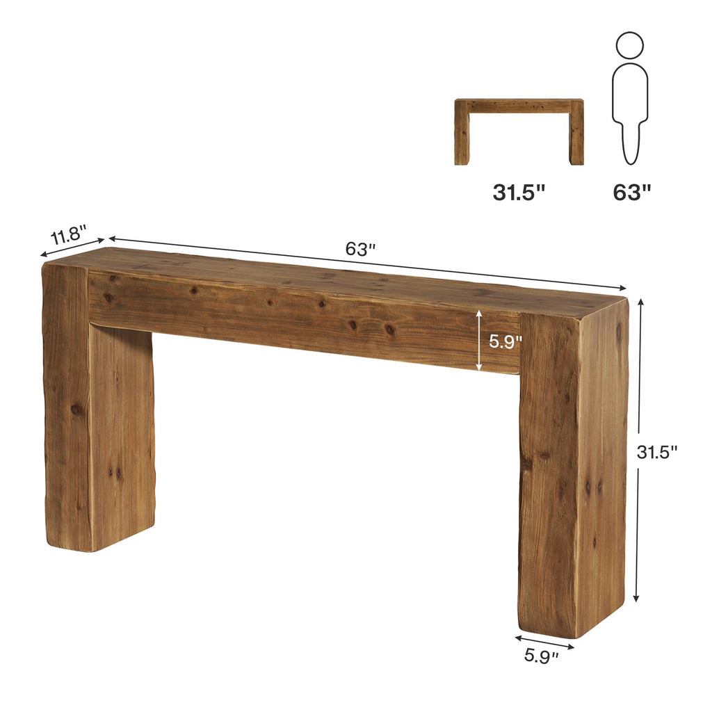 Solid Wood 63-Inch Console Table C93166