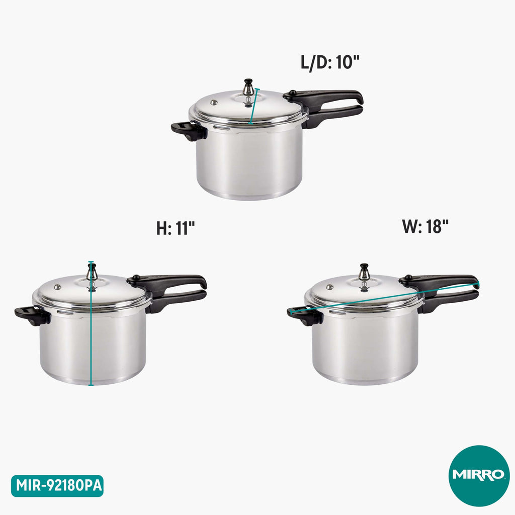 Polished Aluminum 8-Quart Pressure Cooker K501