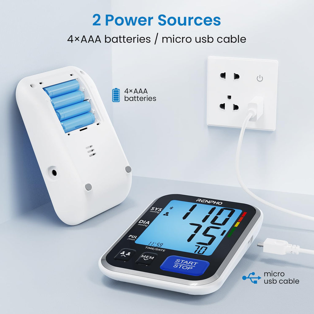 Smart Blood Pressure Monitor with Wide Cuff R957