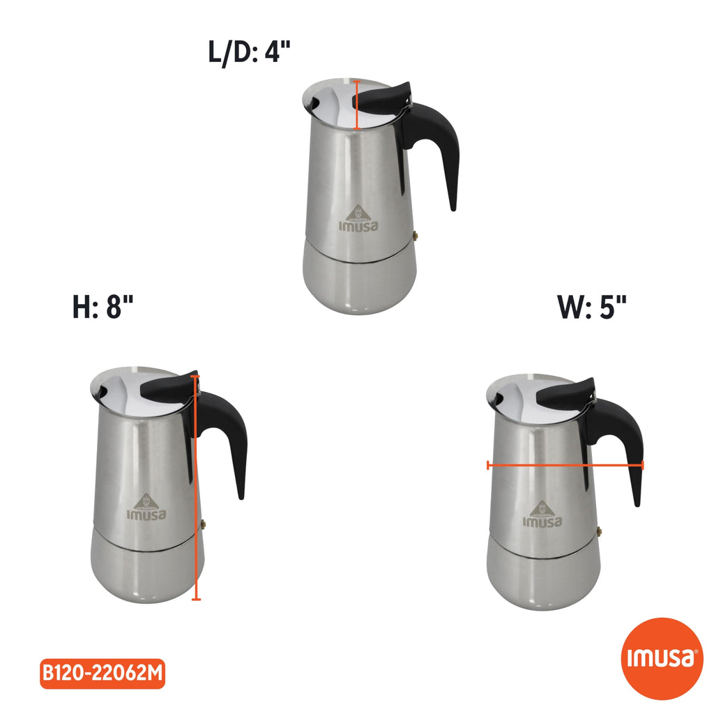 Stainless Steel Stovetop Espresso Coffeemaker 6-Cup Y147353