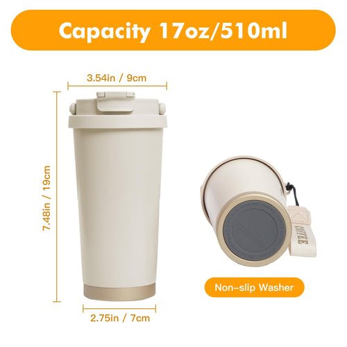 2 Pack 17oz Insulated Stainless Steel Coffee Mug K75995
