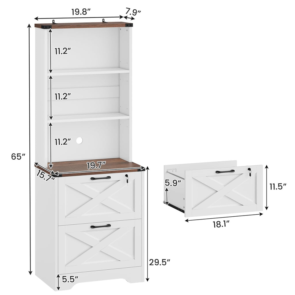 2 Drawer File Cabinet with Lock C388