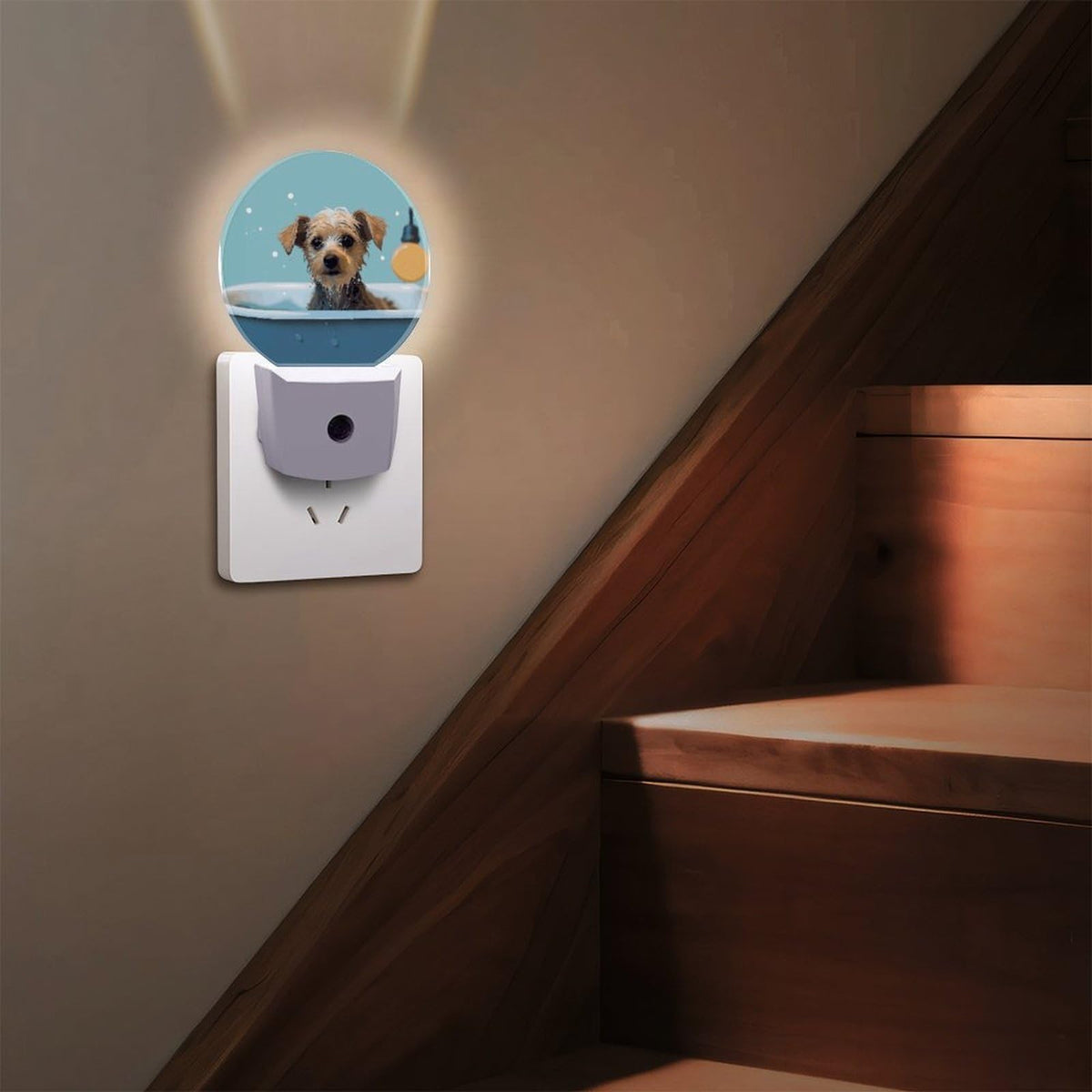 Dog in Bathtub Night Light Smart Sensor Z74011