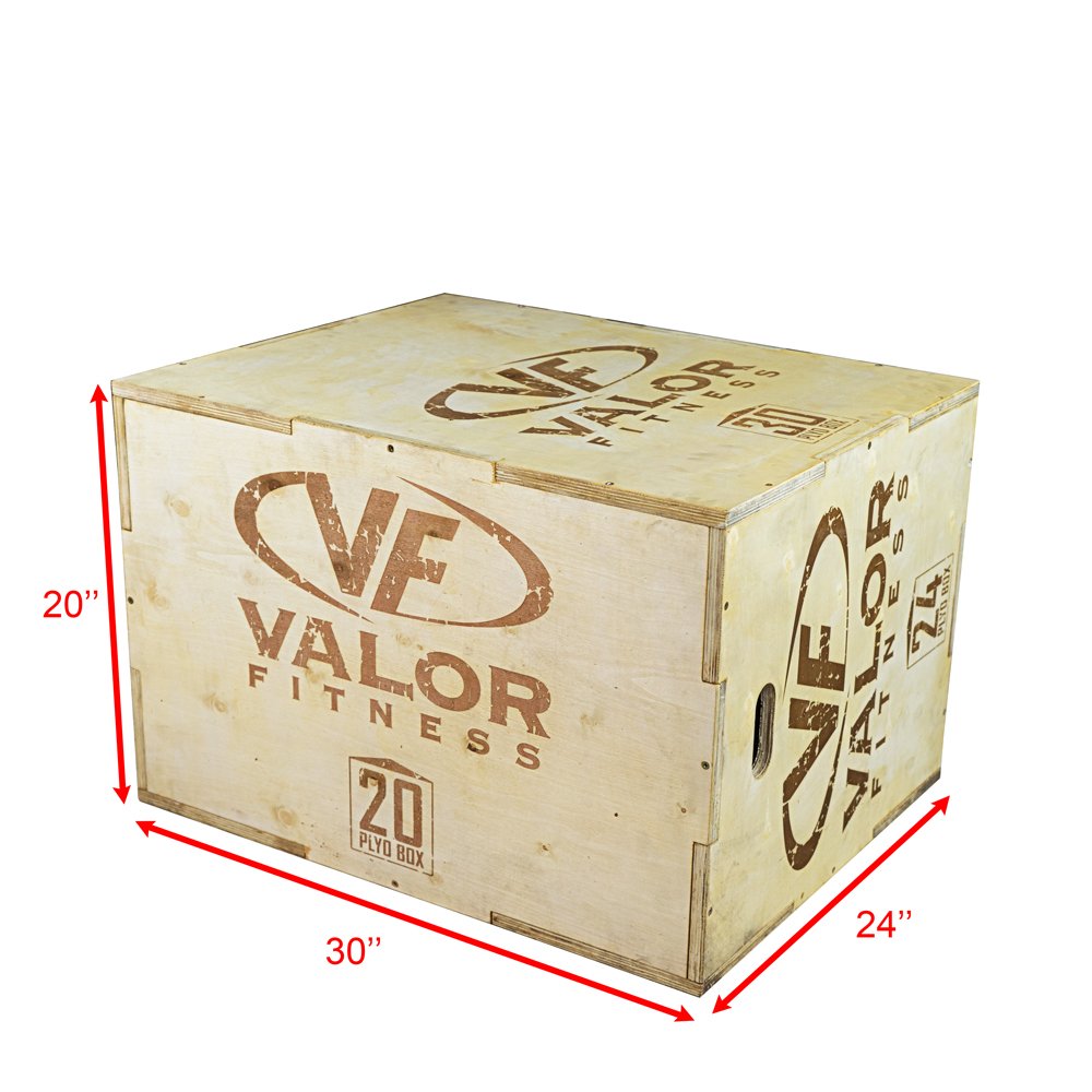 Wooden Plyometric Jump Box 20” x 24” x 30” D254381