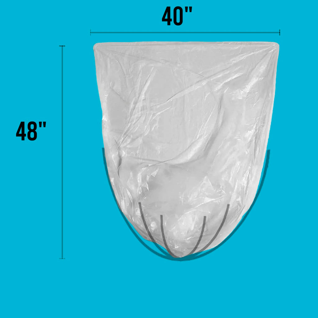 40-45 Gallon Clear Heavy Duty Plastic Trash Bags, 125 Count W11606