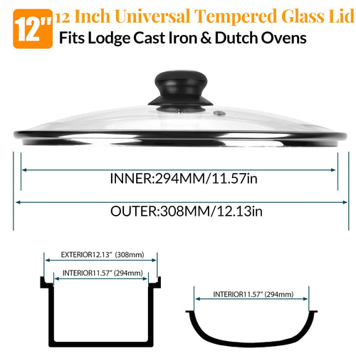 12 Inch Tempered Glass Lid O54763