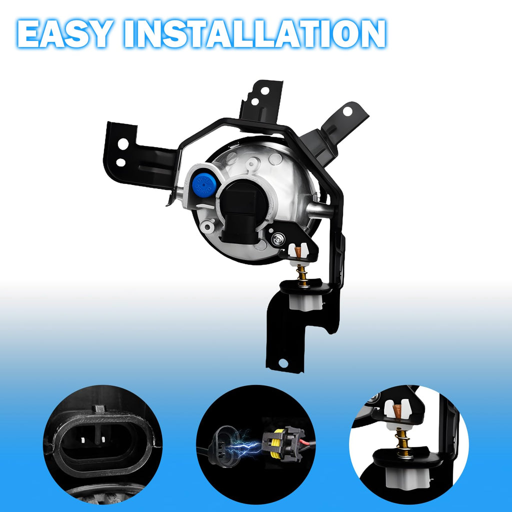 Driving Fog Lights with H11 12V 55W Halogen Bulbs & Switch and Wiring Kit U2238