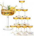 24 Pack 6oz Plastic Martini Glasses W14021