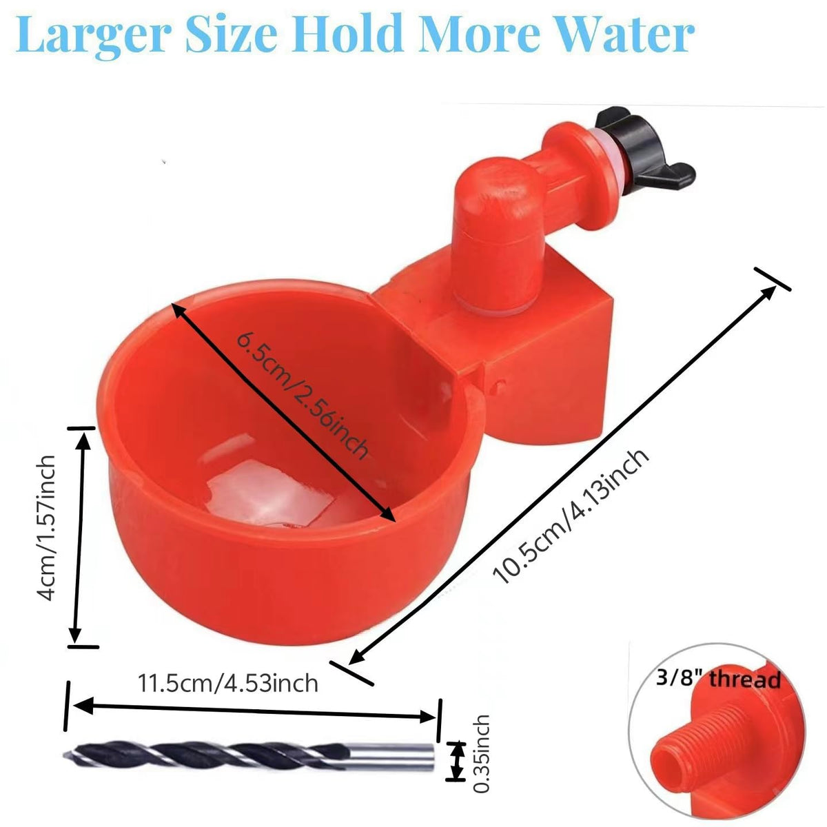 8 Pc Automatic Poultry Waterer Cups with Drill O873844