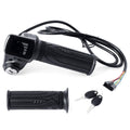 36V E-Scooter Throttle Replacement with Display Light Switch Lock 2 Keys Twist Accelerator Handle Grip 6-Pin N99969