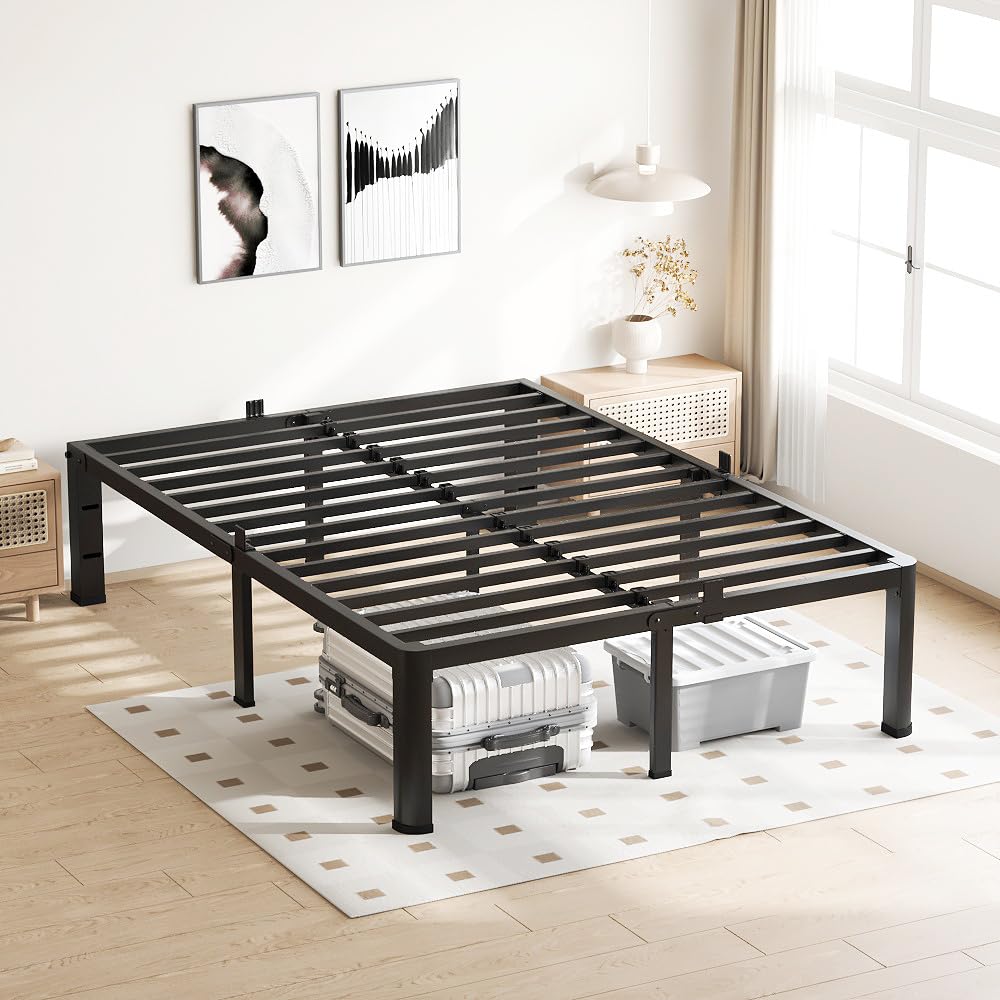 18 Inch Queen Bed Frame with Round Corners M222