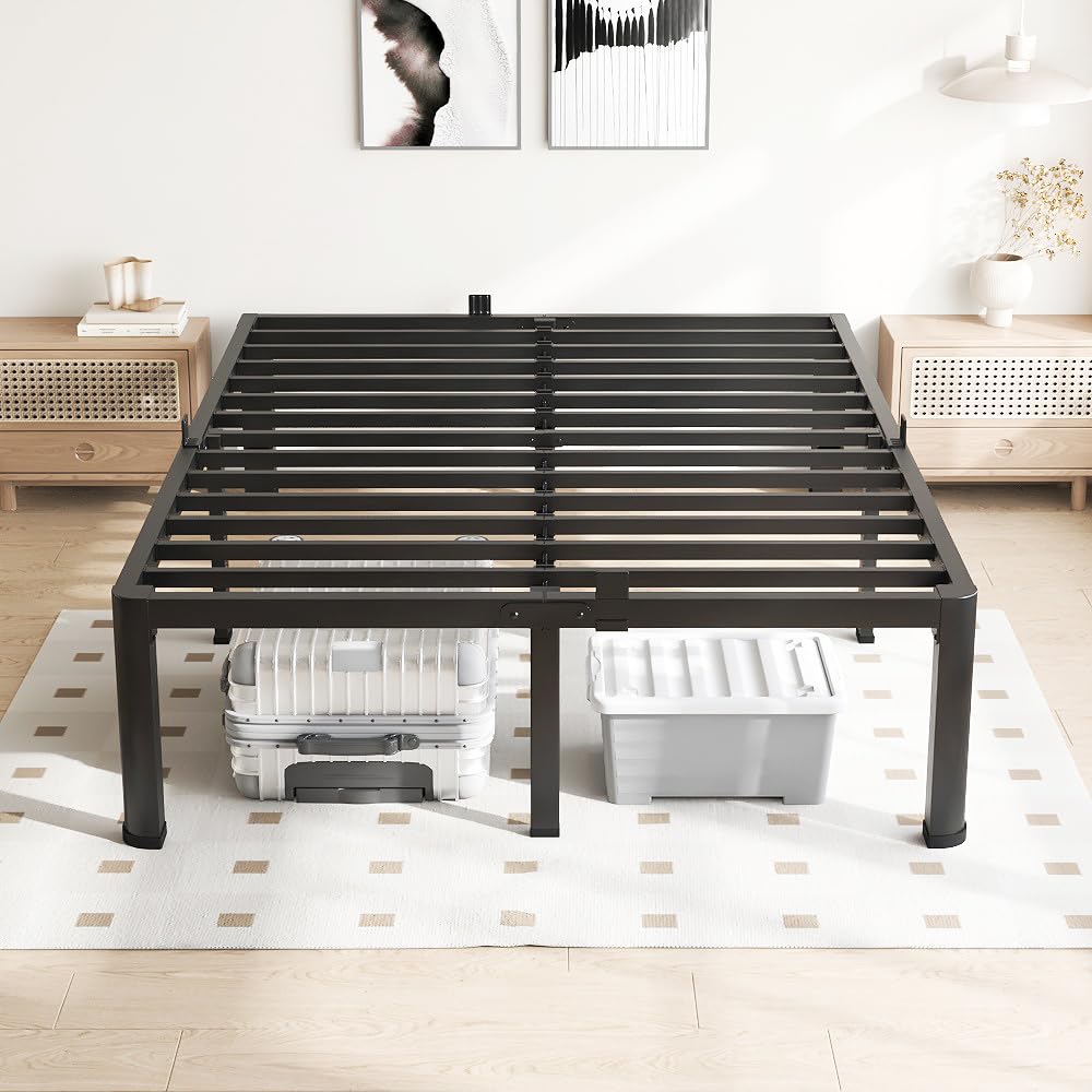 18 Inch Queen Bed Frame with Round Corners M222