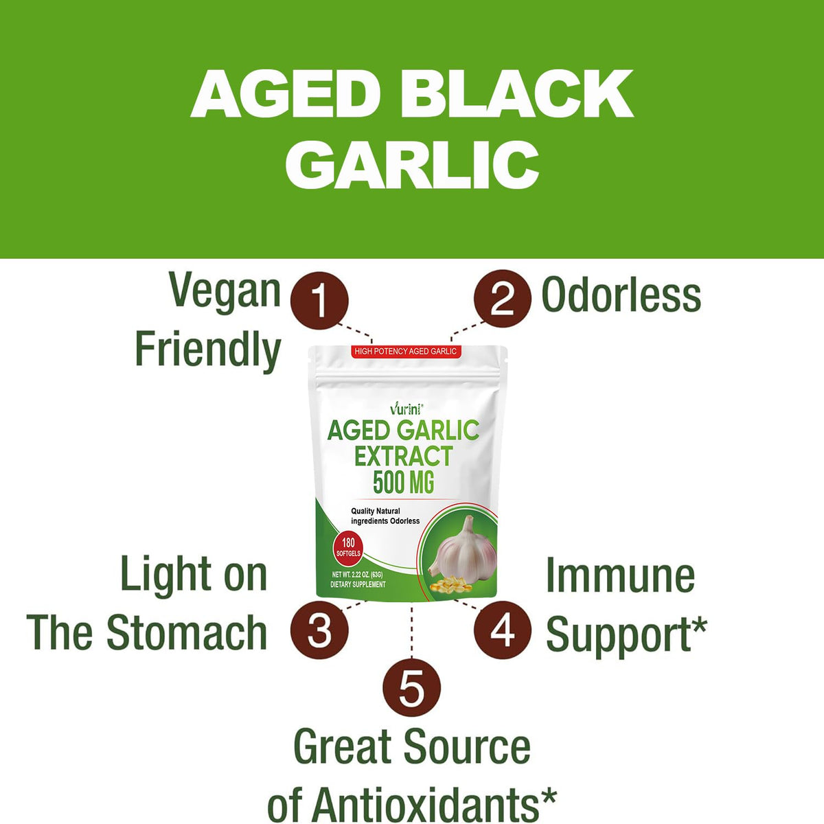 Aged Garlic Extract Capsules, 300 Softgels F58556