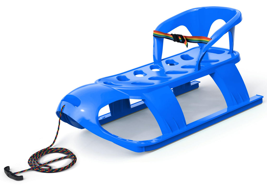 Snow Sled with Pull Rope, Backrest and Safety Belt A2616