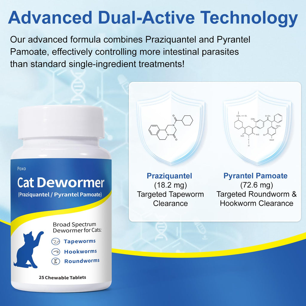 Dewormer Chewables for Cats and Kittens, 25 Chews E2694