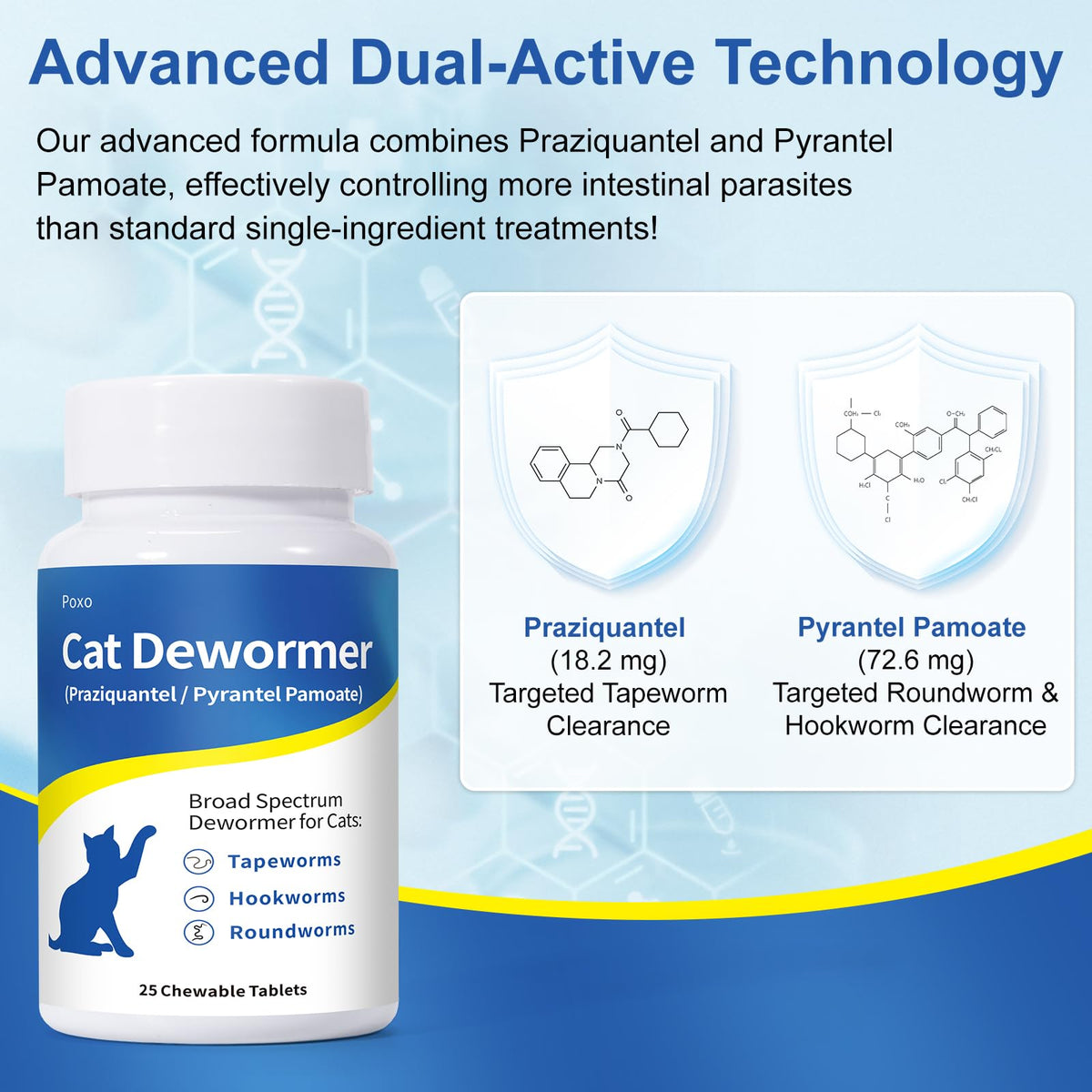 Dewormer Chewables for Cats and Kittens, 25 Chews E2694