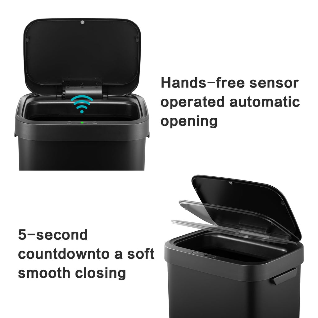 13 Gallon Touchless Stainless Steel Trash Can O86477