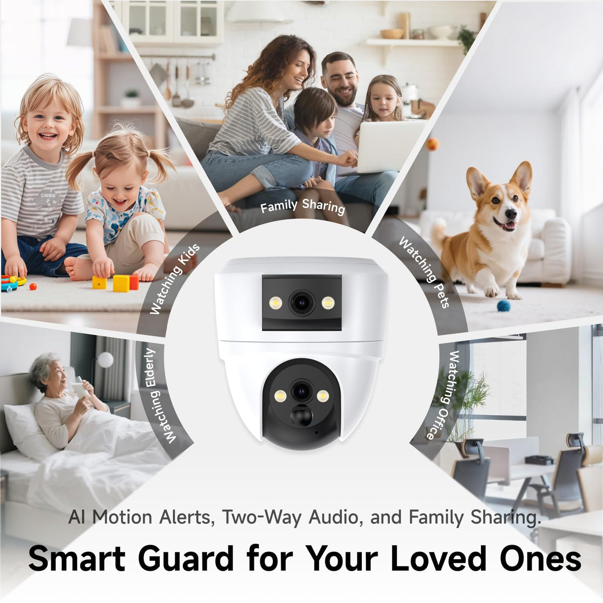 2K Dual Lens Indoor Security Camera E6512