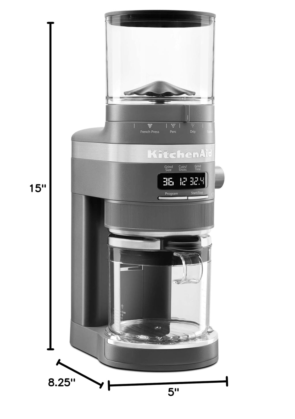 Charcoal Grey Burr Coffee Grinder Z49998