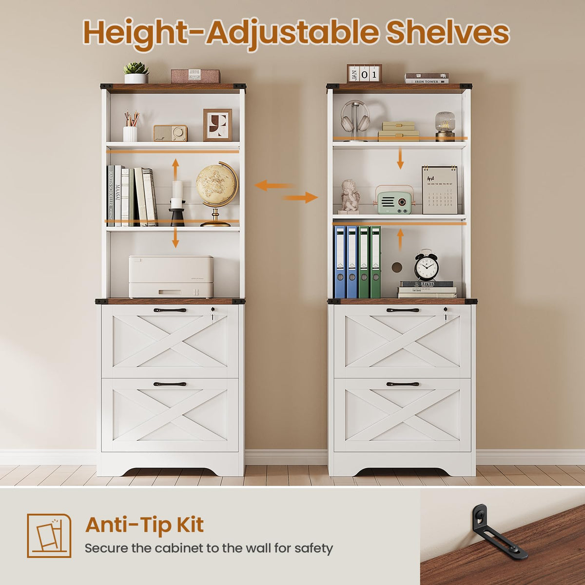 2 Drawer File Cabinet with Lock C388