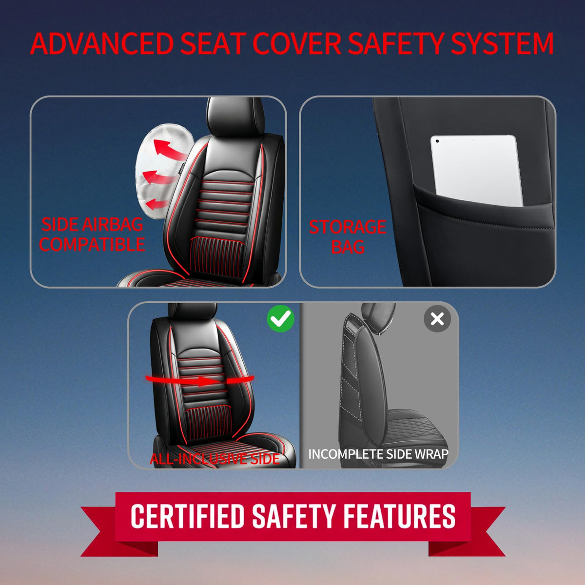 Car Seat Covers Full Set 5 Seat N7910