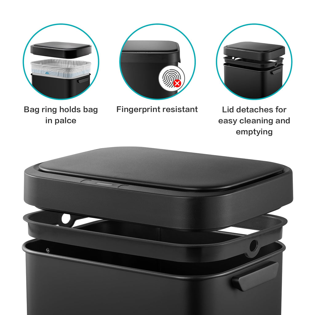 13 Gallon Touchless Stainless Steel Trash Can O86477