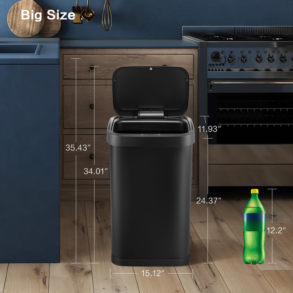 13 Gallon Touchless Stainless Steel Trash Can O86477