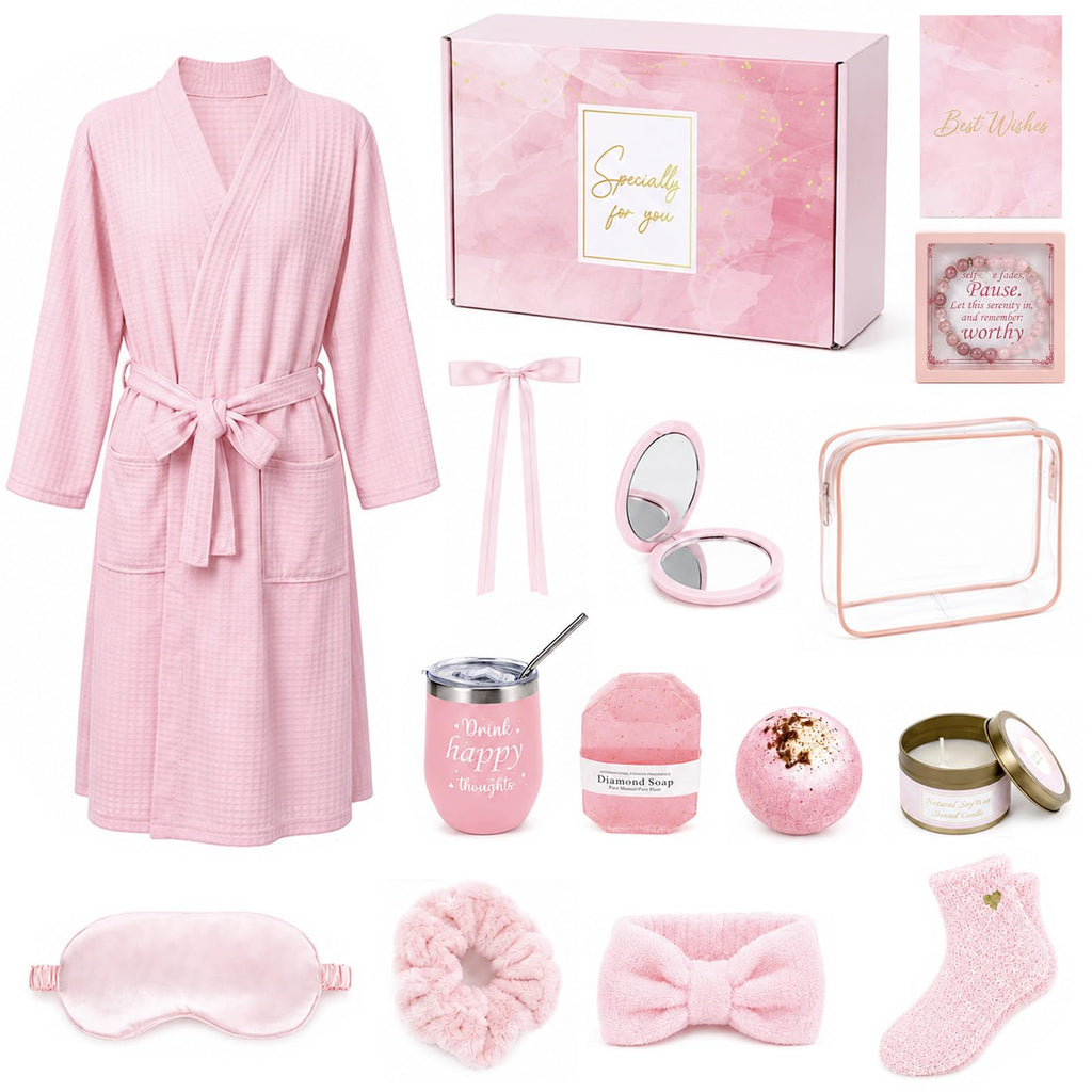 14 Pcs Pink Spa Robe Set O803168