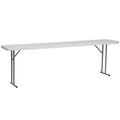 8 ft Granite White Plastic Folding Training Table U724