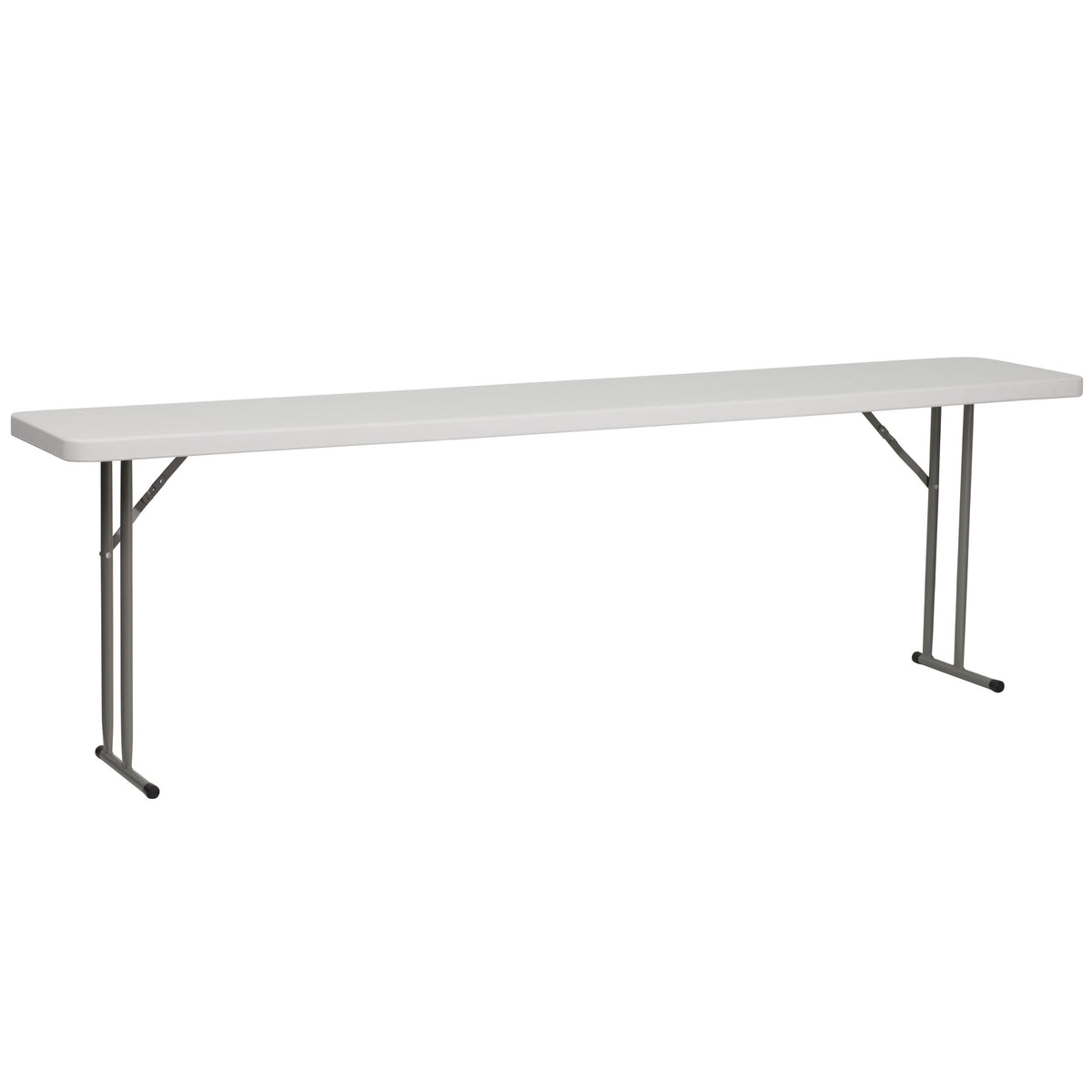 8 ft Granite White Plastic Folding Training Table U724