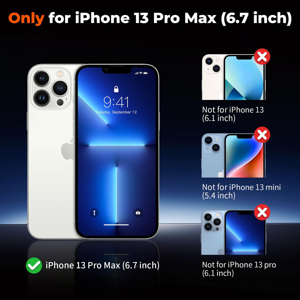 Magnetic iPhone 13 Pro Max Case Dark Blue S962