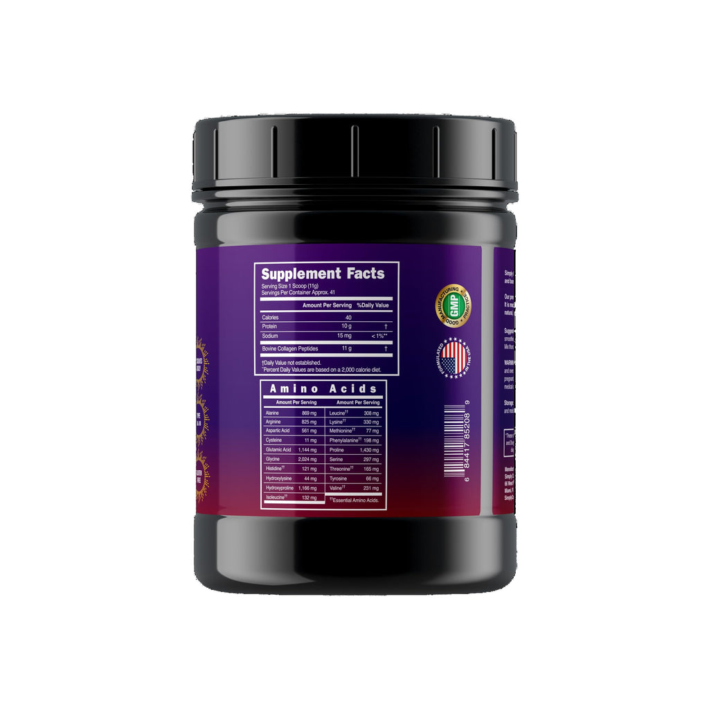 Hydrolyzed Collagen Peptides Powder Unflavored Type I & III 41 Servings W73801