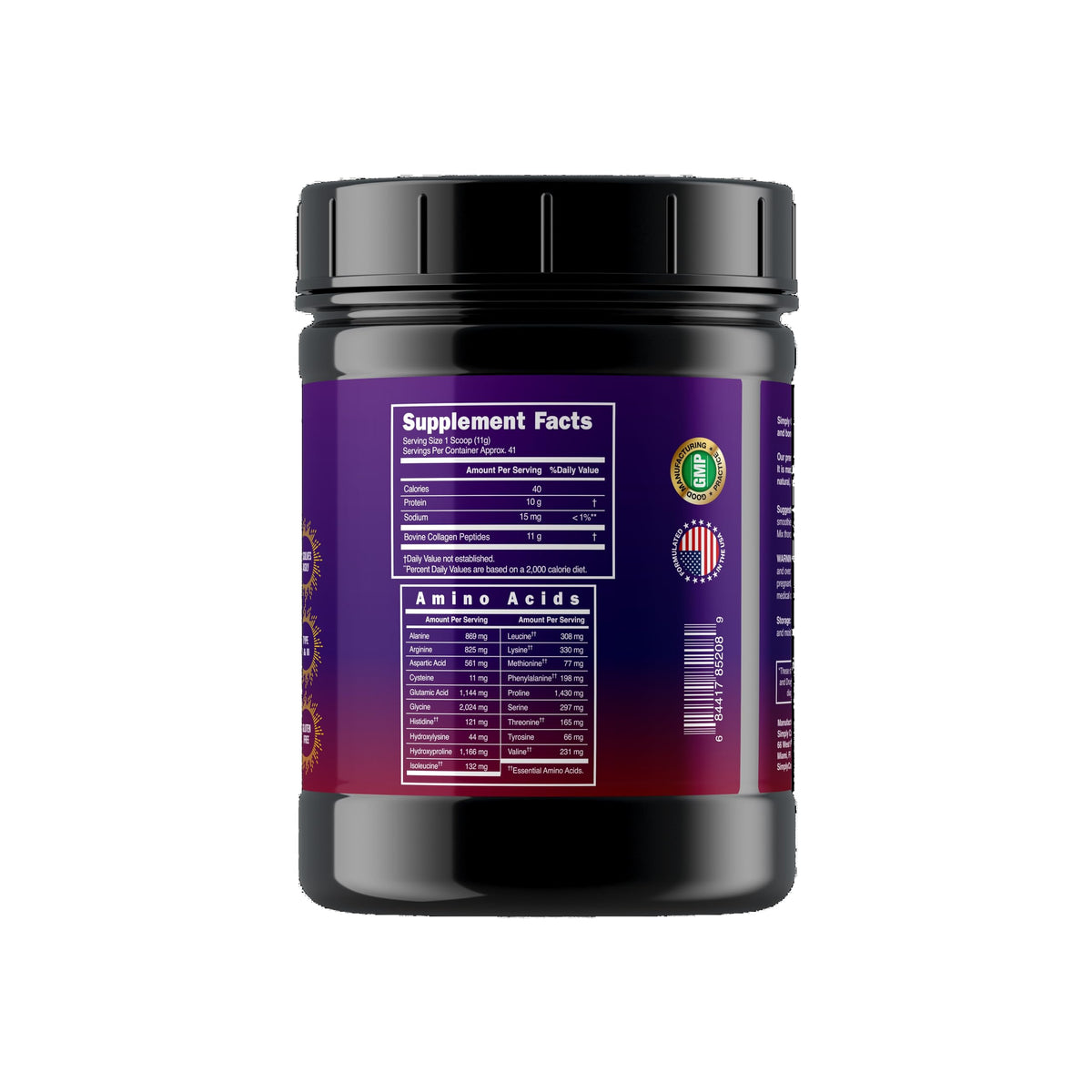 Hydrolyzed Collagen Peptides Powder Unflavored Type I & III 41 Servings W73801