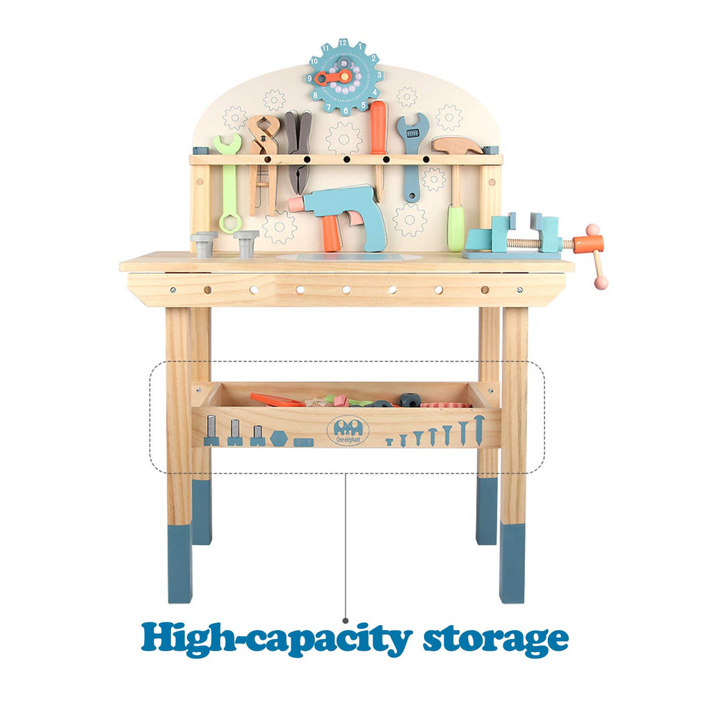 Wooden Kids Tool Bench with Tools Set E12593
