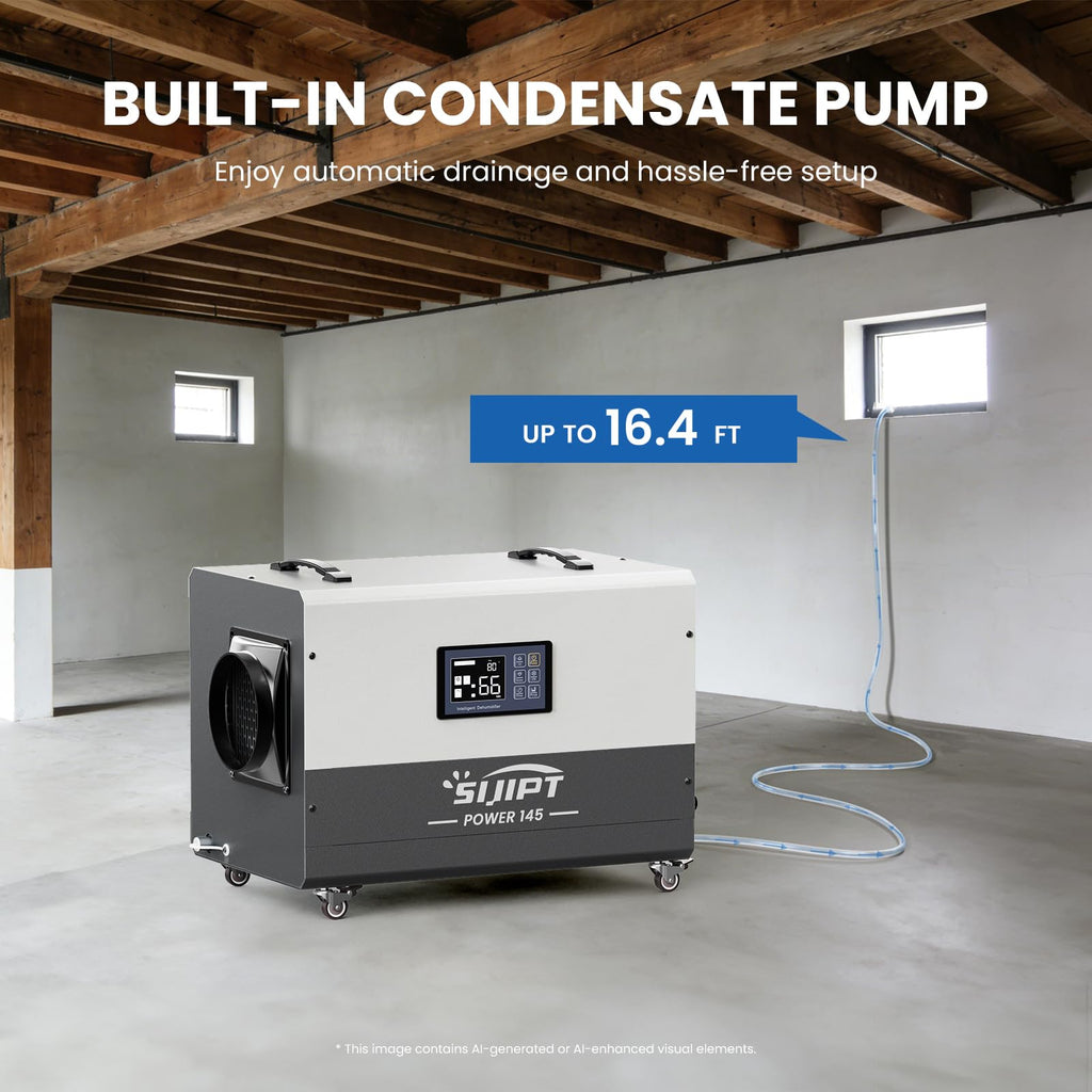 145 Pints Commercial Dehumidifier with Pump & Drain S329299