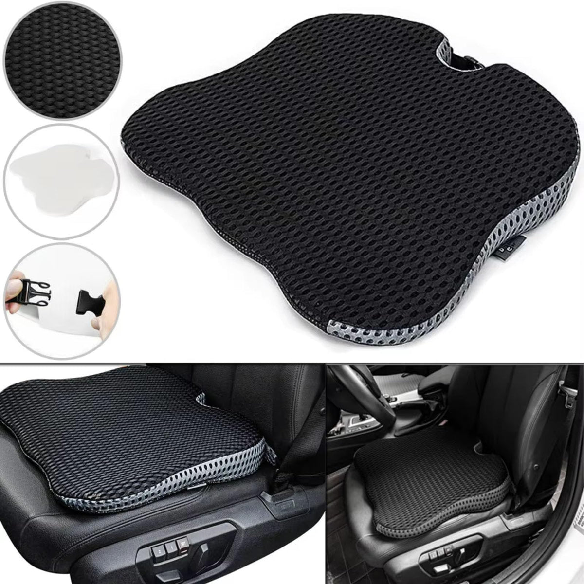 Black Memory Foam Car Seat Booster Cushion R497223