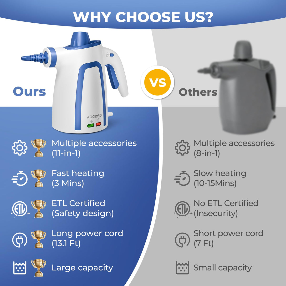 Handheld Steam Cleaner with 11 Accessories R4123